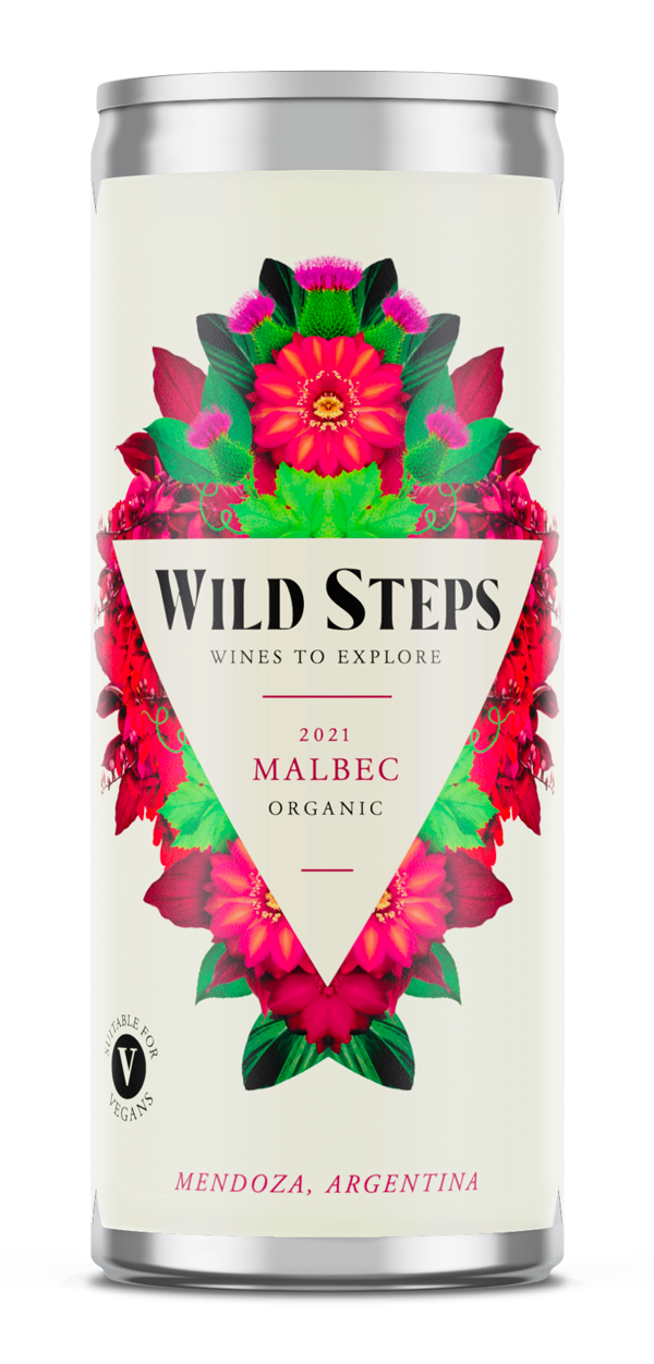 Wild Steps, wine in a can, Malbec